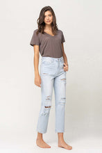 Load image into Gallery viewer, Super High Rise Distressed Crop Straight Jeans
