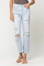 Load image into Gallery viewer, Super High Rise Distressed Crop Straight Jeans