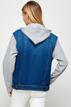 Load image into Gallery viewer, Women's Denim  Jacket with Fleece Hoodies