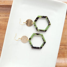 Load image into Gallery viewer, Lennox Earrings - Olive Tortoise