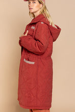 Load image into Gallery viewer, Long Padded Jacket With Hoodie

