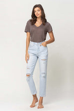 Load image into Gallery viewer, Super High Rise Distressed Crop Straight Jeans

