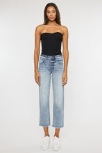 Load image into Gallery viewer, HIGH RISE STRAIGHT FIT JEANS-KC20011L
