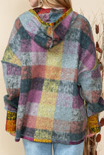 Load image into Gallery viewer, Plus Red Green Mustard Plaid Inside-out Hood Tunic
