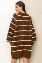 Load image into Gallery viewer, Made for Style Oversized Striped Sweater Cardigan
