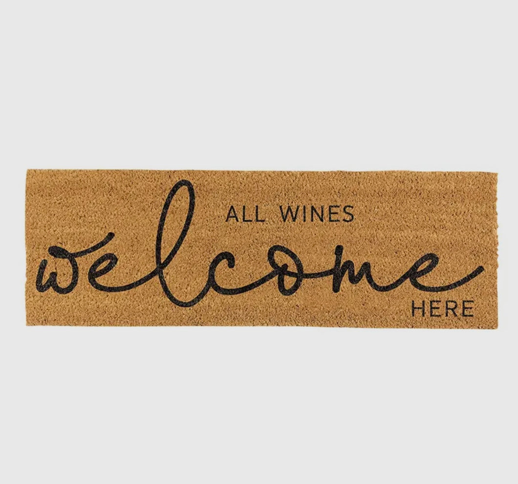 SALE! Door Mat - All Wines Welcome Here