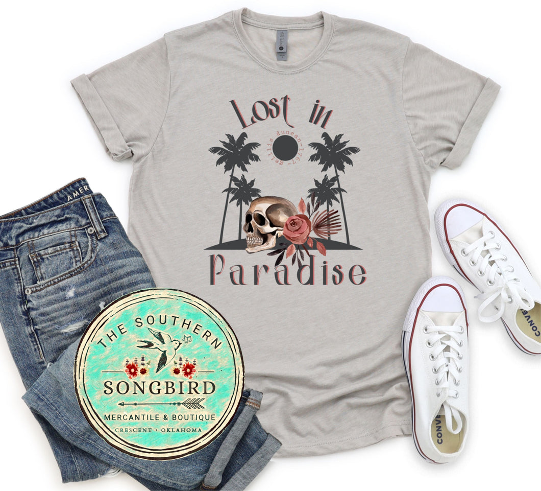SALE!! Ready To Ship! Lost in Paradise Graphic T-shirt