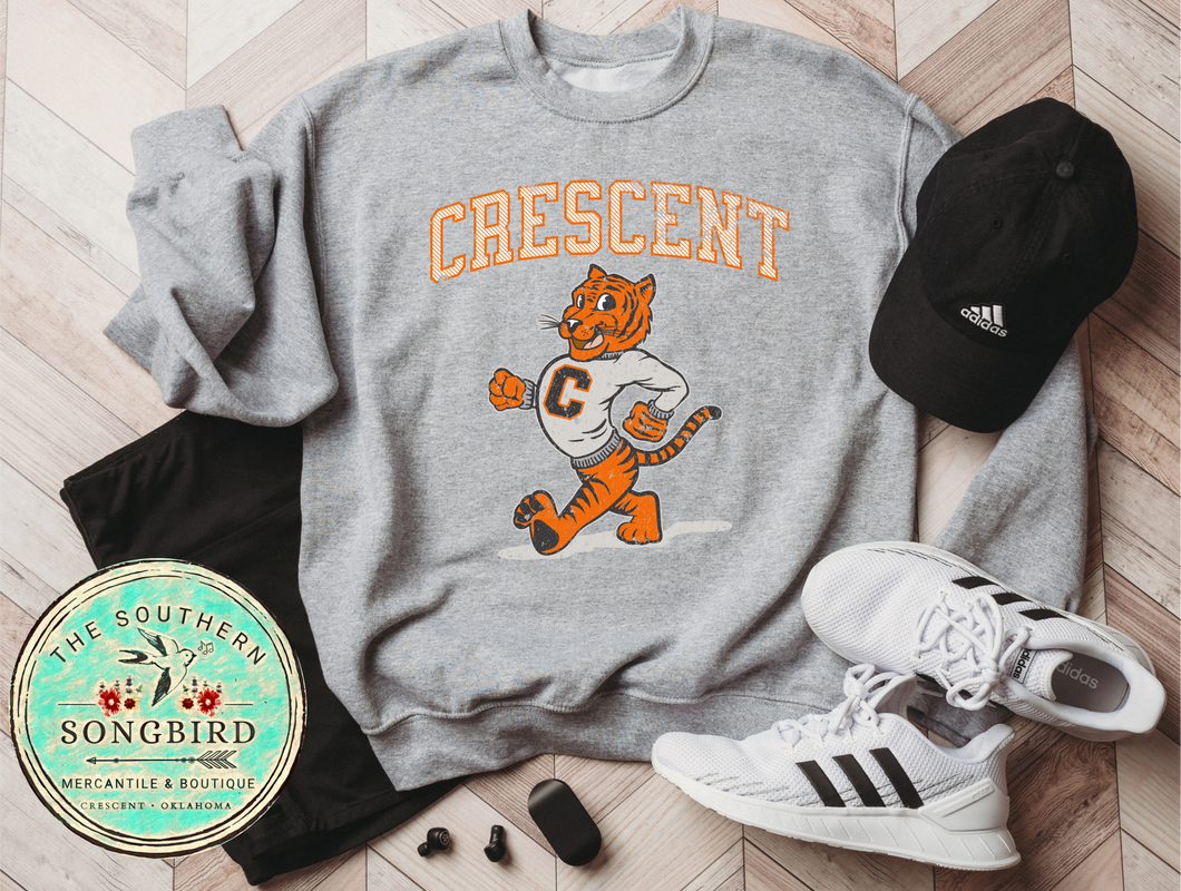 Vintage Crescent Tiger Mascot Sweatshirt