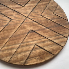 Load image into Gallery viewer, Lazy Susan no more, she&#39;s a Smart Susan: Engraved Chevron Board
