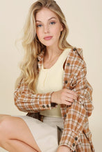 Load image into Gallery viewer, Autumn beige plaid shirts
