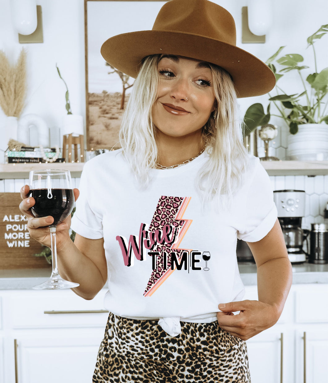 Wine Time Graphic T-shirt