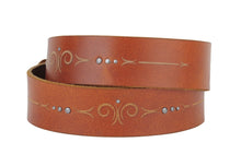 Load image into Gallery viewer, Studded Laser Tooled Leather Belt
